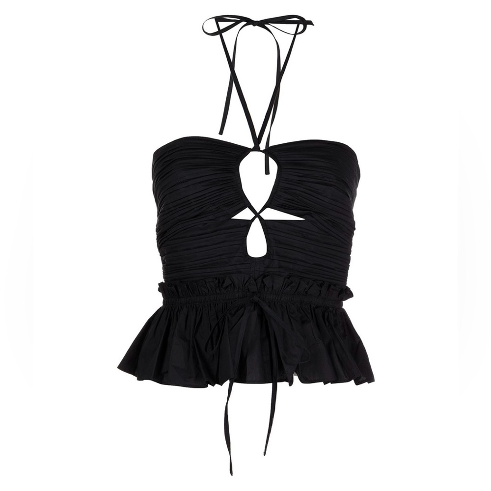 Ulla Johnson SS22 Black Angelina Top